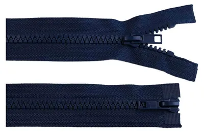 Produktbild von 1 Reißverschluss 2-Wege 5mm 80 cm teilbar Autolock Doppelzipper Farbwahl,marineblau