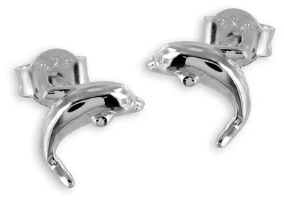 Produktbild von Ohrstecker Delfin: Ohrringe Silber 925