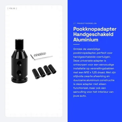 Produktbild von Aluminium Handdrehadapter Schwarz