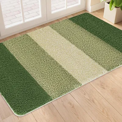 Zdjęcie produktu dla Elzusha - Mata podłogowa do wnętrz - Antypoślizgowa i bardzo chłonna - Zielona - 50 x 80 cm