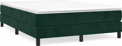 Obrázek produktu pro vidaXL Box spring bed frame dark green 140x200 cm velvet