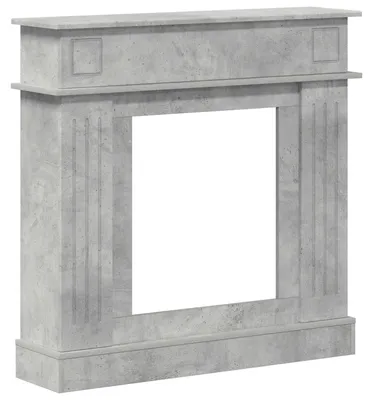 Zdjęcie produktu dla Rama kominkowa vidaXL, betonowa szarość, 102 x 26 x 100 cm, materiał drewnopochodny