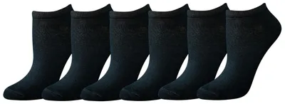 Obrázok produktu pre A. Balenie 6 párov dámskych, nenápadných ponožiek, čierna farba, veľkosť 35-38