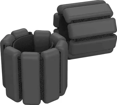 Produktbild von 2er Set Einstellbares 450 g Gewichtsarmband für das Handgelenk, Gewichte für Beine und Arme, Pilates Zubehör -Schwarz