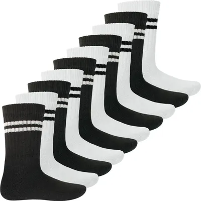 Produktbild von MT Kinder Sport- und Freizeitsocken (10 Paar) Tennissocken für Mädchen und Jungen - Schwarz-Weiss 35-38