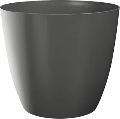 Obrázek produktu pro Obal na květináč plastový ELLA Ø 15 cm lesklý antracit