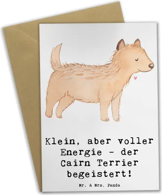 Produktbild von Mr. & Mrs. Panda jubiläumskarte Cairn Terrier - Weiß - Geschenk, Hunde Sprüche, einladungskarten, Hundeliebhaber, intelligent, osterkarten, osterkarte, lebhaft, loyal