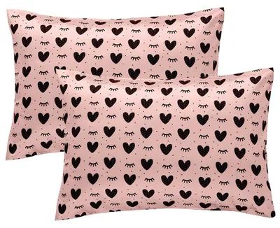 Produktbild von 2 Stück Kissenbezüge für Babykissen aus Seidensatin, 49 x 36 cm