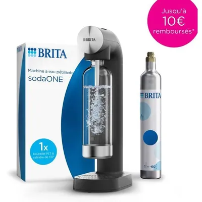 Productafbeelding van BRITA Soda Maker - SodaONE Black - 1L Bottle and 1 CO2 Cylinder Included