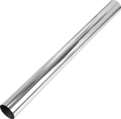 Image de Tube Tuyau Échappement Droit Tube Tuyau Échappement Voiture Mandrel Bend Diy Tuyauterie Personnalisée 76Mm/3" Od 889Mm/35" Longueur D'Extrémité Acier Inoxydable T304 Ton Argenté