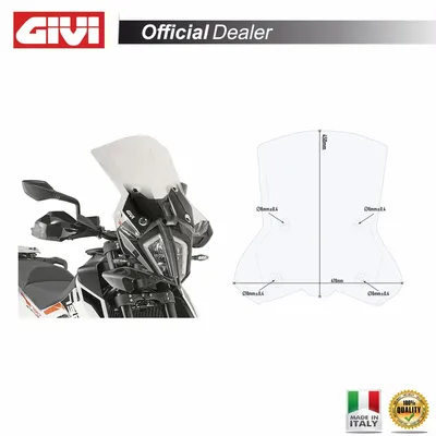 Produktbild von Givi 7710dt Ktm 390/790 Adventure&790 Adventure R Windschutzscheibe Durchsichtig  Durchsichtig One Size