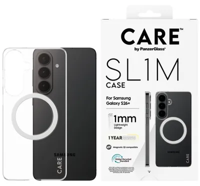 Obrázok produktu pre PanzerGlass CARE™ by ® SL1M Case Transparent w. Qi Samsung Galaxy S26+, Ochranný obal, Samsung, Samsung - Galaxy S26+, 17 cm (6.7"), Priehľadná