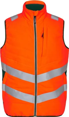 Produktbild von F. Engel Safety Stepp-Innenweste, Orange/Grün, Gr. 5XL