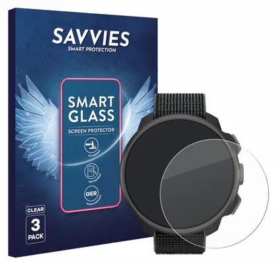 Produktbild von 3x Savvies Schutzglas Folie für Suunto Nautic S 9H Panzer Schutzfolie Glas Displayschutz klar transparent
