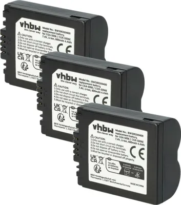 Produktbild von vhbw 3x Akku Ersatz für Leica BP-DC5 für Kamera (600 mAh, 7,2 V, Li-Ion)