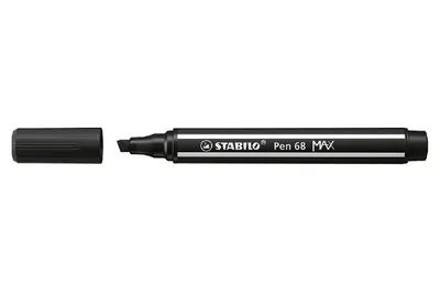 Produktbild von STABILO Pen 68 MAX, 1 Farben, Schwarz, 5 mm, 1 mm, Schwarz, Rund