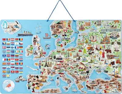 Produktbild von Magnetische Karte von EUROPA, Brettspiel 3 in 1 in AJ