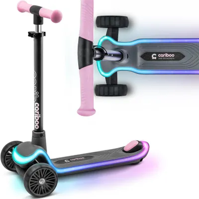 Produktbild von CARIBOO LEDSTAR Tretroller Dreirad-Kinderroller (PINK)