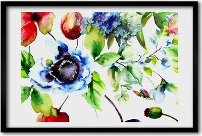 Produktbild von Bild 60x40 MDF-Rahmen, Wandkunst Frühlingsblumen
