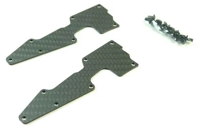 Immagine prodotto di Supporto anteriore inferiore in fibra di carbonio SWORKz, spessore 1,5 mm, completo di viti, 2 pezzi.