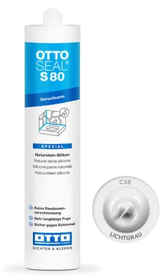 Produktbild von Ottoseal S80 Naturstein-Silikon neutral 310ml Farbe: Lichtgrau C38