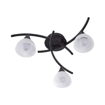 Produktbild von Lindby Deckenlampe Della, schwarz-gold, Ø 58 cm, 3-flg., E14