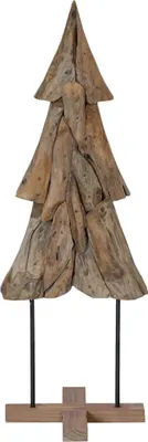 Obrázok produktu pre vidaXL Vianočný stromček s podstavcom hnedý 121 cm masívne drevo teak