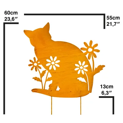 Produktbild von Katzen Deko Roststecker Blümelhuber Gartenfigur Katze Garten Deko