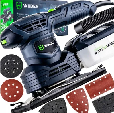 Produktbild von Schwingschleifer Wuber 1300W 3 Pads Drehzahlregelung Staubbehälter