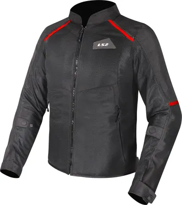 Produktbild von LS2 Breeze Motorrad-Textiljacke, schwarz/rot, L