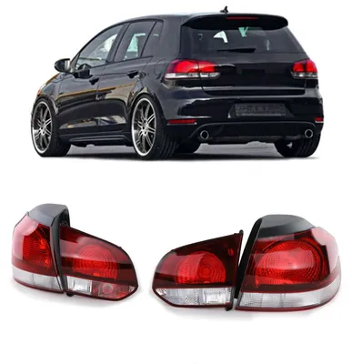 Für VW Golf 6 VI ab 2008- Rückleuchten Links + Rechts in Kirschrot Smoke in der Farbe rot von Carparts-Online GmbH