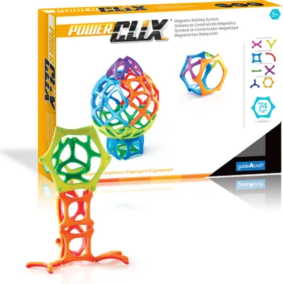 Produktbild von GuideCraft Magnetbaukasten - PowerClix Organics Set (74 Teile) 716243094323