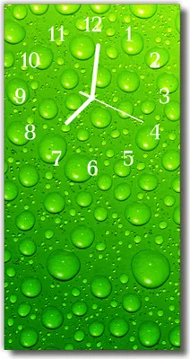Produktbild von Tulup Glasuhr Wanduhr Küchenuhr Echt-Glas 30x60 Tropfen Grün