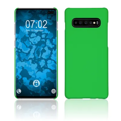Produktbild von PhoneNatic Case kompatibel mit Samsung Galaxy S10 Plus - Hülle grün gummiert Hard-case Cover
