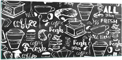 Produktbild von Bilder auf glas - Graffiti modern - 120x50cm - Glasbilder - Wandbilder - Kunstdruck - zum Aufhängen bereit - Wanddekoration aus Glas - Glas Bilder - Wandbild auf Glas - Einteilig - GAB120x50-3788