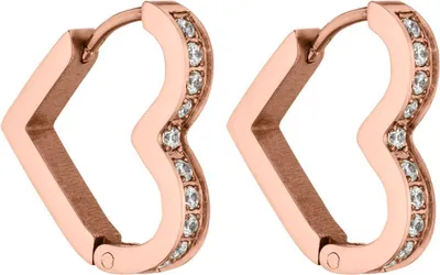 Produktbild von Purelei Damen Creolen Glitter Heart PUR-Earring-GlitterHeart Rosegold Onesize