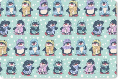 Produktbild von MuchoWow® Mauspad Mousepad Gestaltung - Winter - Pinguin 27x18 cm - Mousepads - Maus Mat - Pad - Mausunterlage - Büroartikel - Desk Matten