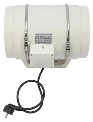 Immagine prodotto di Ventilatore da incasso - Ventilatore di scarico - 220 V - 136 W - Portata d'aria 900 m³/h - Per cucina/bagno/finestre - Bianco
