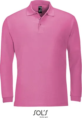 Produktbild von SOLs 11353 | Herren Longsleeve Poloshirt Winter II - Farbe: Flash Pink - Größe: XL