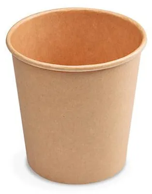 Produktbild von 100x Heiß- und Kaltgetränkebecher Pappbecher braun 80 ml 110 ml 'XS' Ø 62mm