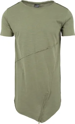 Produktbild von Urban Classics - ASYMETRIC SHAPED Long Tee oliv - M