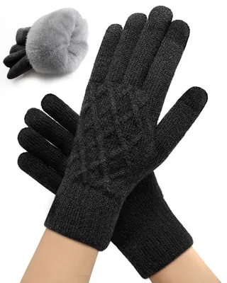 Produktbild von Warme Strick-Touchscreen-Handschuhe für den Winter