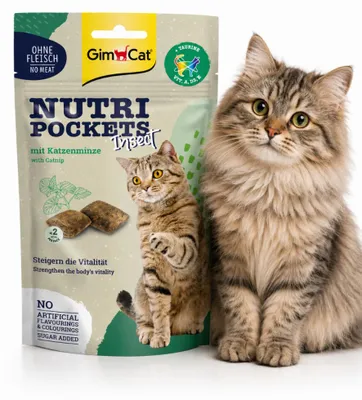 Obrázok produktu pre GimCat 60g Nutri Pockets Insect & Katzenminze