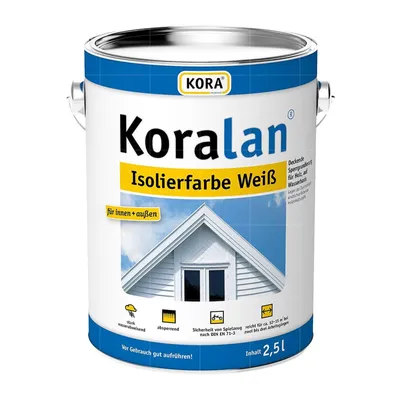 Produktbild von KORA Koralan Isolierfarbe 2.5 Liter Weiss Sperrgrundierung