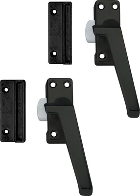 Produktbild von AXA Fensterverriegelung 2 - teilig - Modell 3302 - Fenstergriff - Nicht abschließbar - Rechtsdrehend nach außen - Aluminium Schwarz