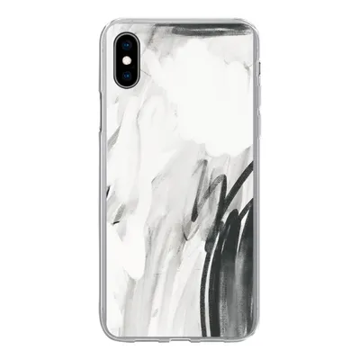 Produktbild von MuchoWow® Handyhülle Schutzhülle Hülle für iPhone Xs Kunst - Schwarz - Weiß - Abstrakt Silikon Softcase Handy Hülle - Handytasche