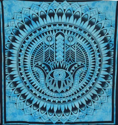 Produktbild von Orientalhaus Hamsa Orientalische Baumwoll-Tagesdecke 230x210 cm