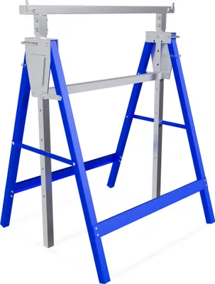 Image de LARS360 Échafaudages télescopiques 80-130cm Hauteur réglable Tréteaux 2 pièces, Jeu de tréteaux pliants avec cadre métallique, Tréteaux de travail stables & capacité de charge jusqu'à 200KG, Piètement pour établi, pliable et peu encombrant