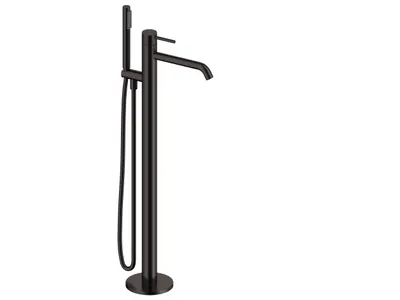 Produktbild von SANYCCES LOOP Einhand-Stand-Badewannenbatterie mit Handbrause und Brauseschlauch, schwarz metallisch