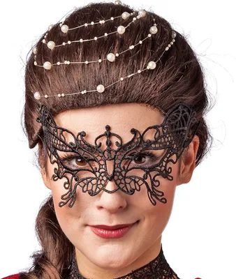 Produktbild von Spitzenmaske Schmetterling - Schwarz